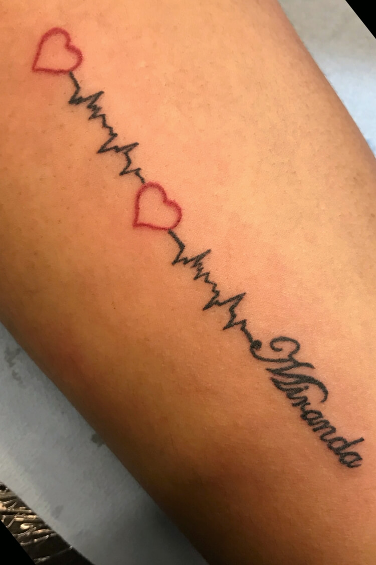 tatouage battement de coeur signification