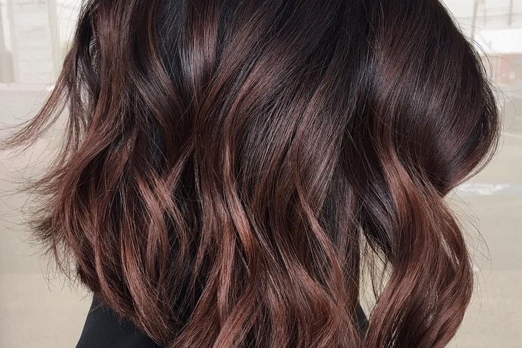 Ombre Hair Balayage Chocolat Sur Cheveux Noir