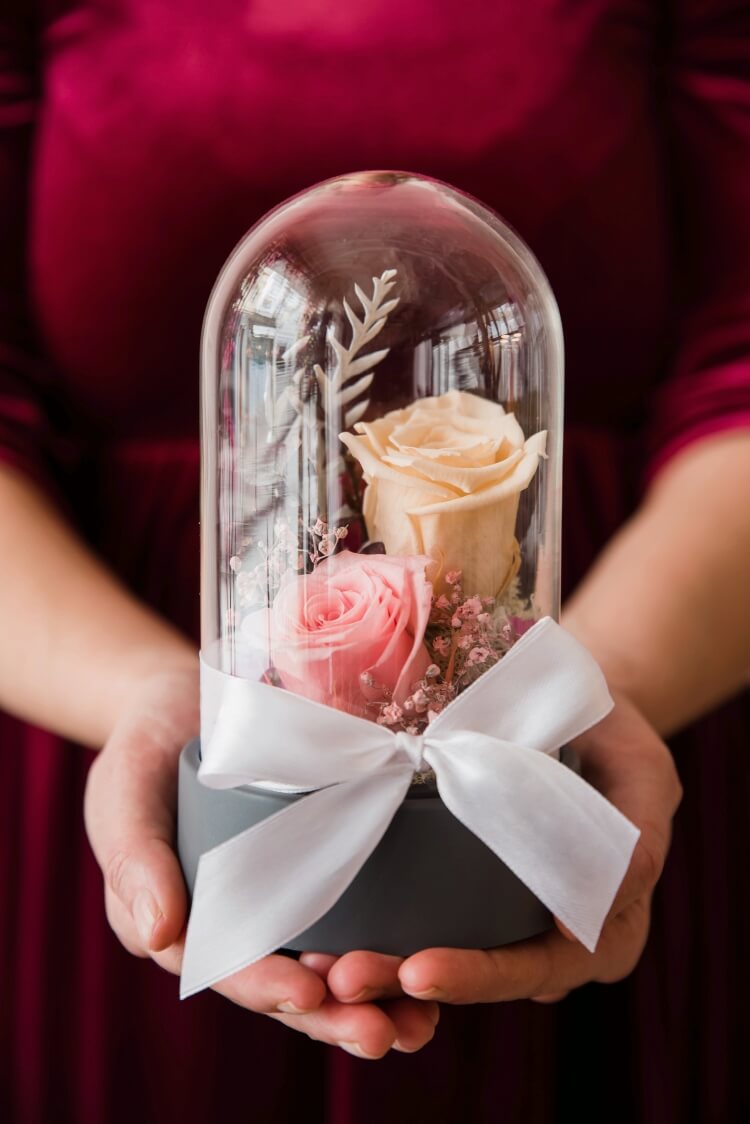 cadeau pour femme saint-valentin rose éternelle