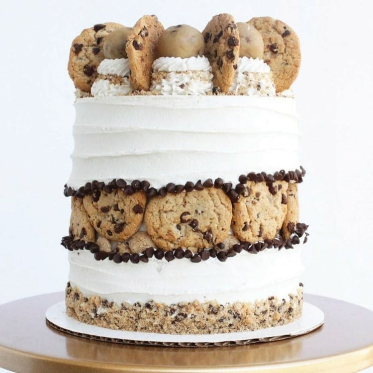 cake design tendance gateau faille faultline cake aux biscuits