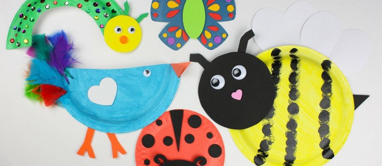 comment fabriquer animaux printemps assiettes papier peintes enfants