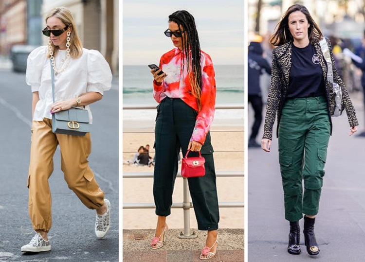 comment porter le pantalon cargo pants femme tendance mode phare printemps 2021