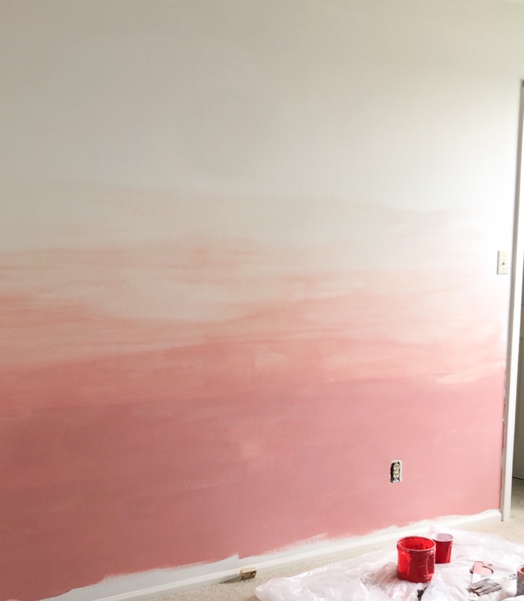 comment realiser peinture dégradée ombre rose