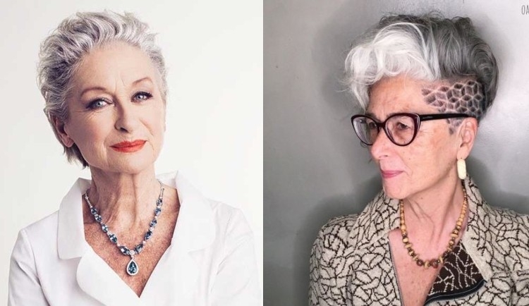 coupe courte femme 60 ans cheveux arrière sur coté