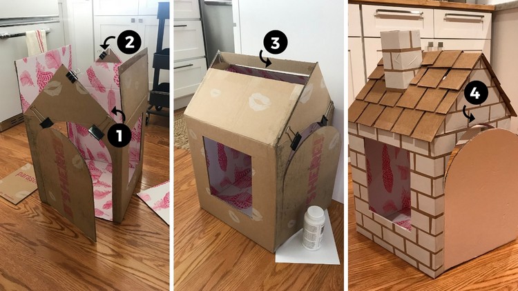 faire maison poupées originale boite carton recyclée