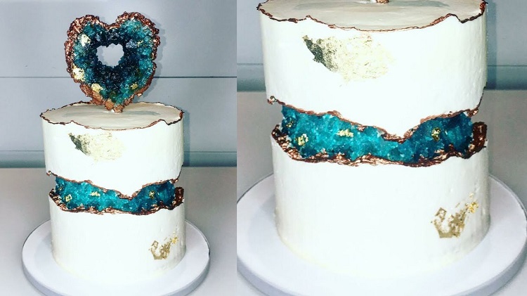 faultline cake design geode