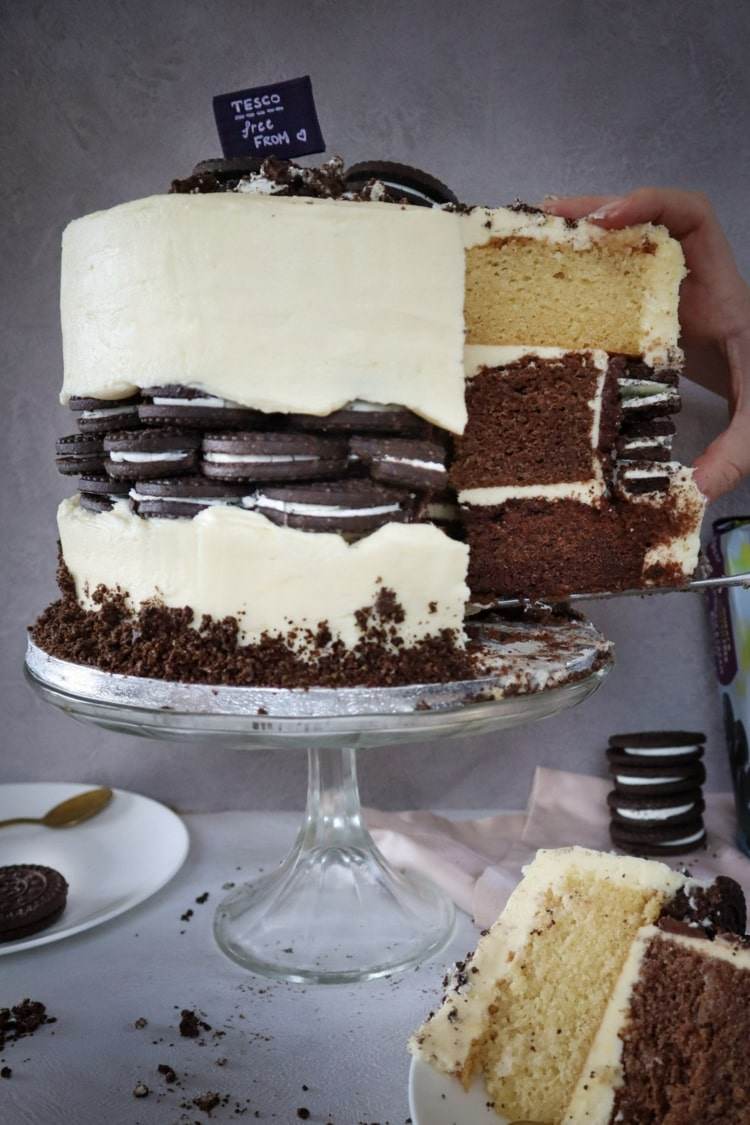 gateau faillé faultline chocolat et oreo tendance cake design