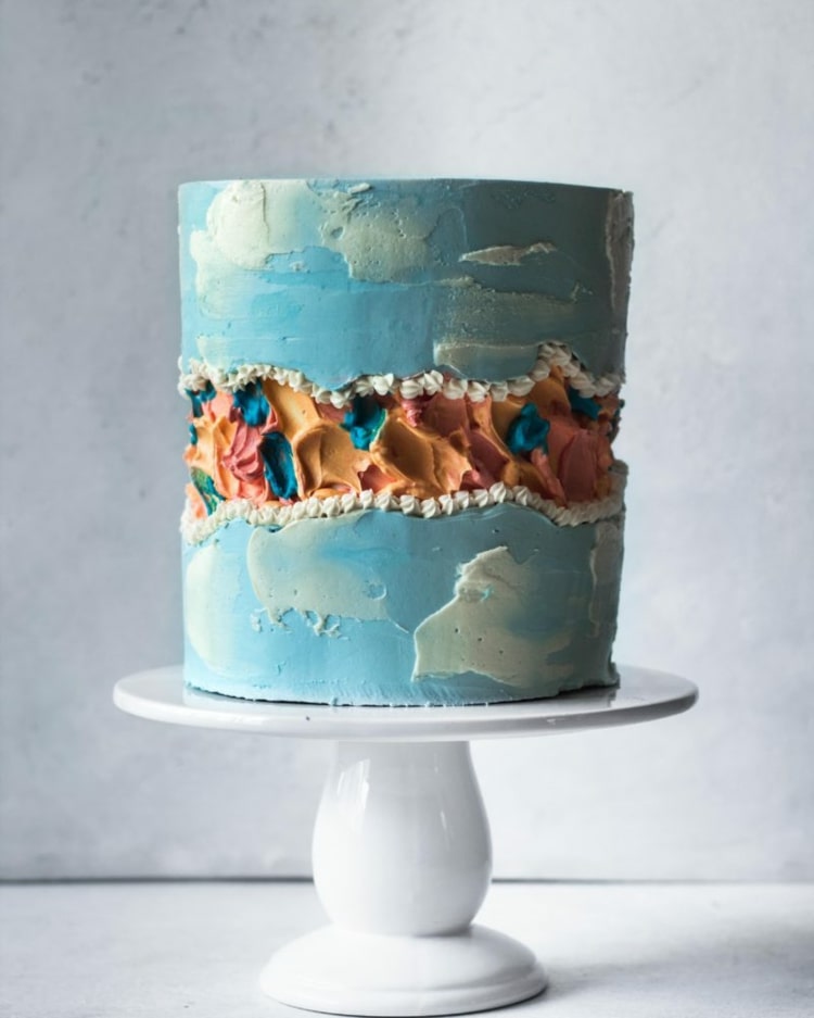 gâteau fault line cake design créatif