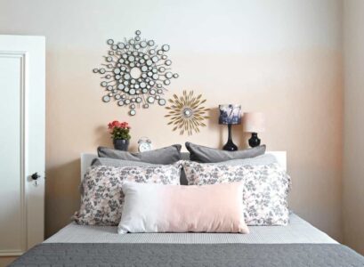 peinture ombre chambre coucher gris rose