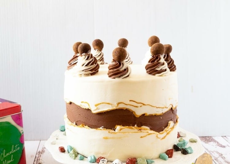 recette gâteau faille cake design faultline au chocolat et crème au beurre