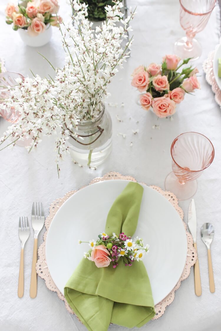 table printemps deco florale