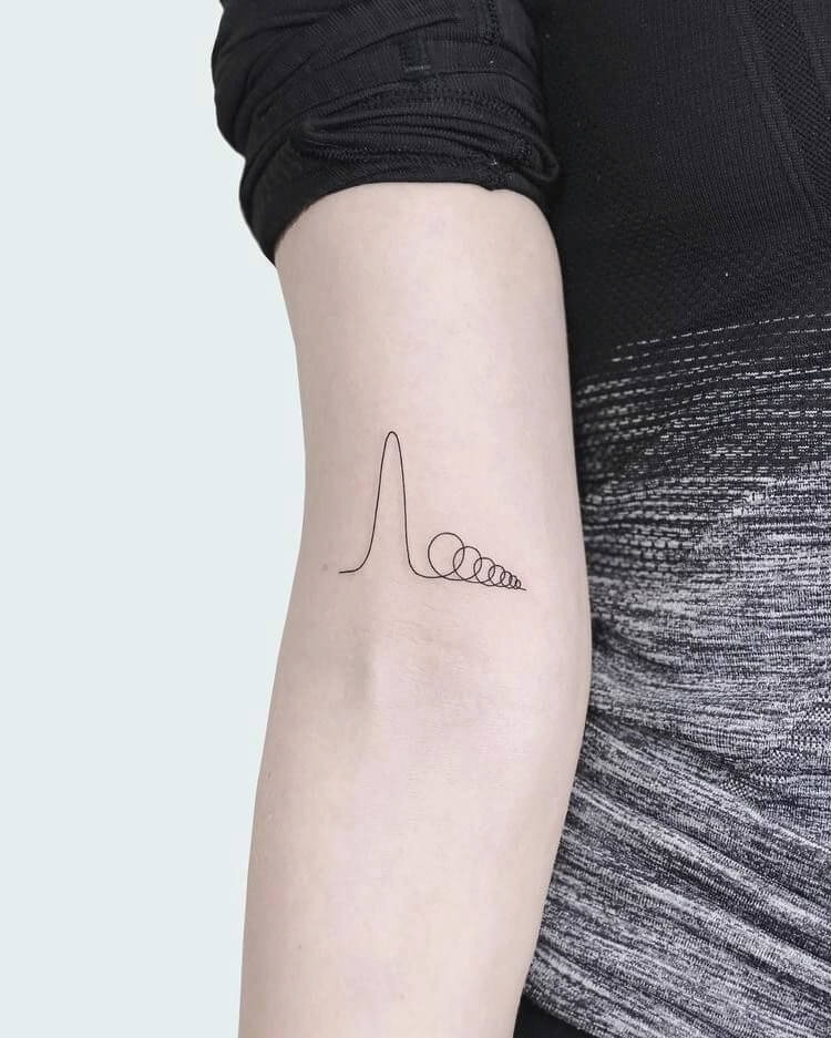tatouage minimaliste 2021 ligne courbe avant-bras femme