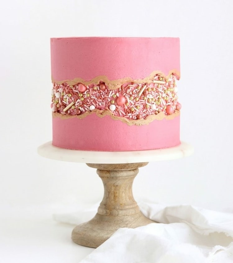 tendance cake design recette gâteau de ligne faille fault line cake