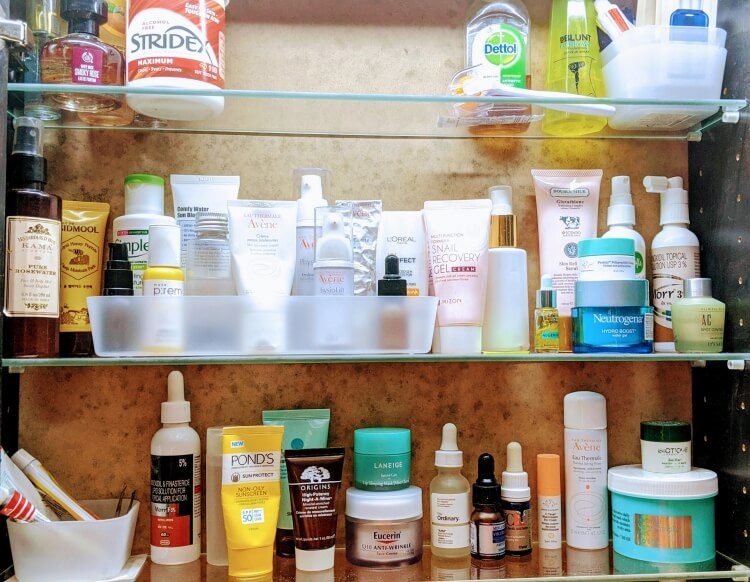 shelfie trend wall shelf use new skin care trend