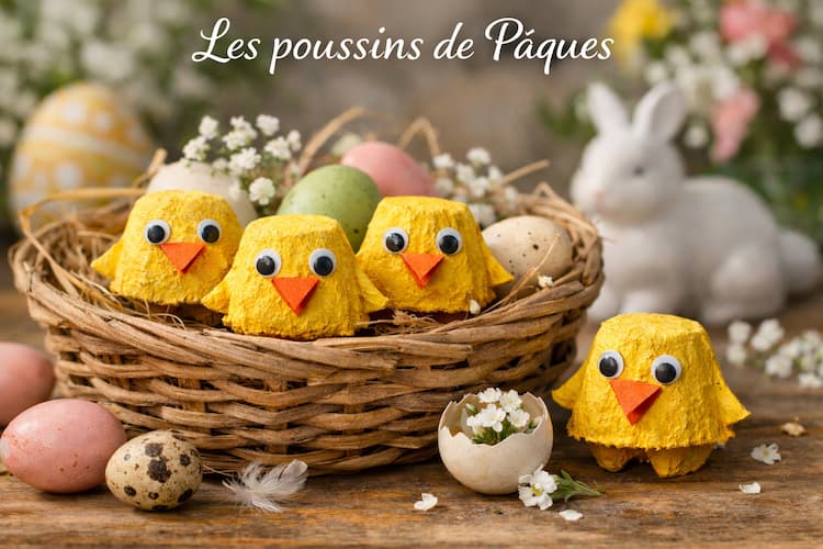 activités DIY avec boîtes d’œufs recyclées pâques et printemps