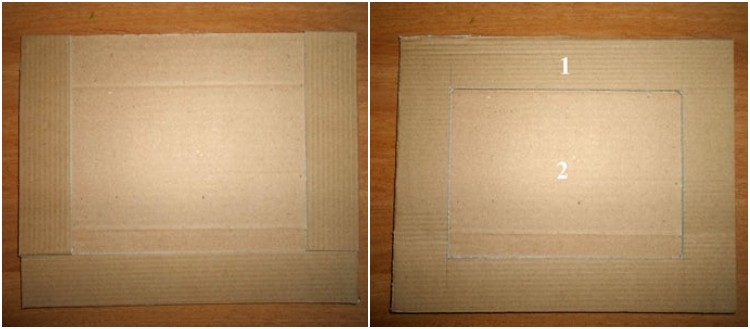 bricolage paques photo tutoriel cadre carton décoré coquilles oeufs