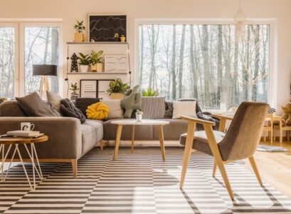 canapé angle style scandinave déco salon nordique