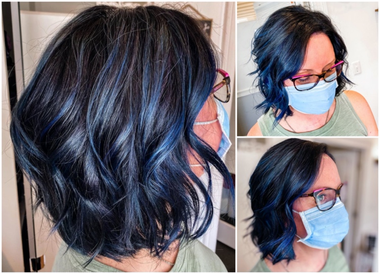 coloration cheveux femme 60 ans noir et bleu coupe de cheveux femme 50 ans carré ondulé