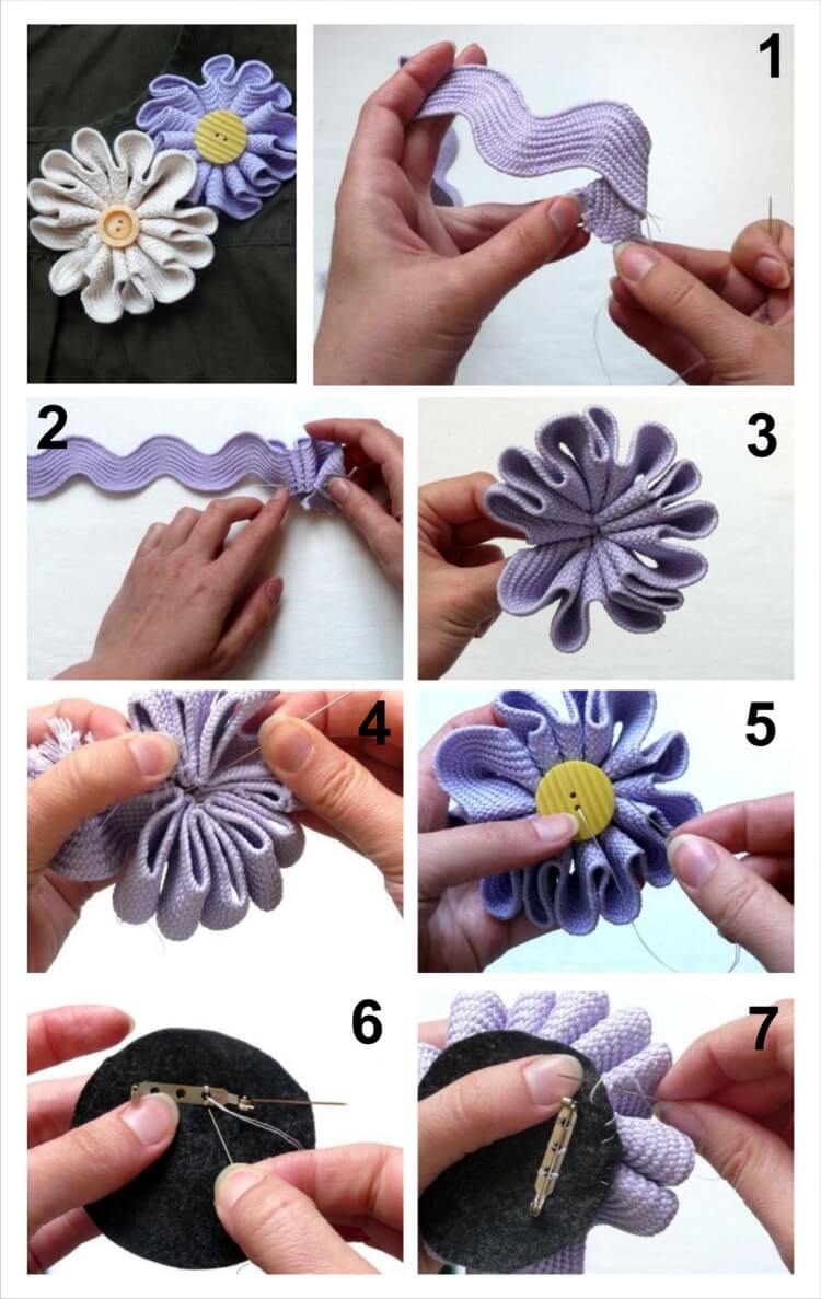 comment faire des fleurs en tissu fabriquer jolie marguerite