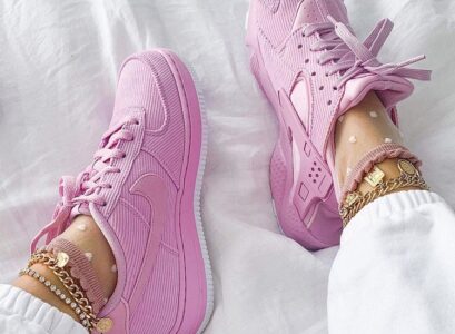 comment porter des baskets roses en printemps