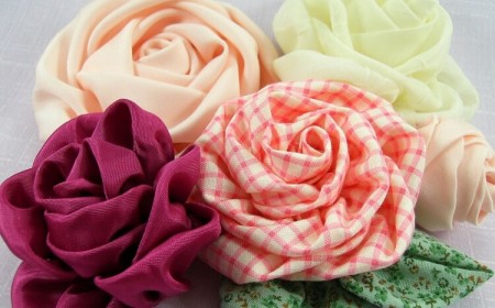 fleurs en tissu utiliser décoration accessoires