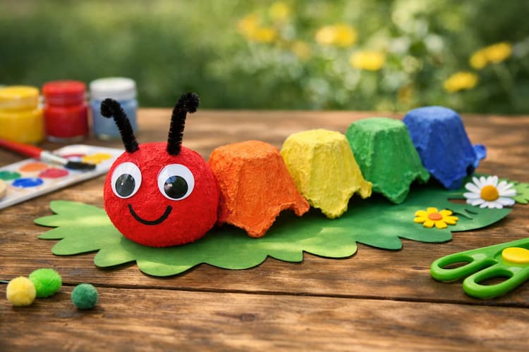 idées créatives avec boîtes à œufs pour enfants pâques et printemps