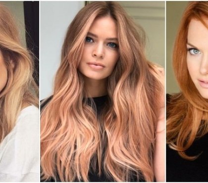 idées coloration cheveux blond fraise nuances cuivrées variées