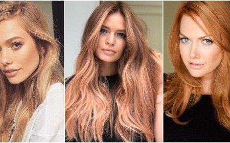 idées coloration cheveux blond fraise nuances cuivrées variées
