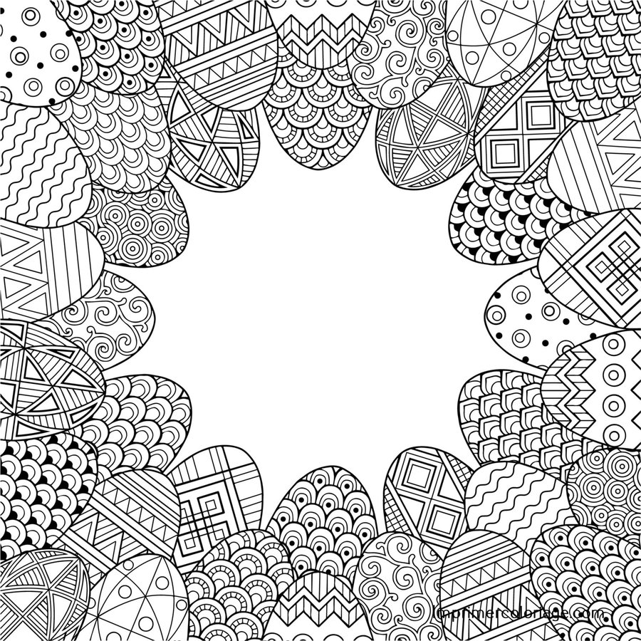mandala gratuit à imprimer pour Pâques