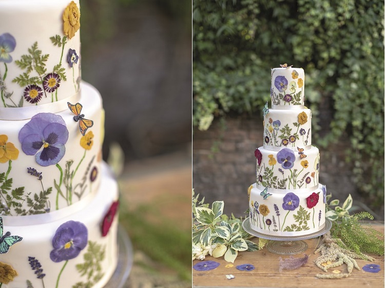 tendance cake design pinterest pressed flower wedding cake gateau de mariage aux fleurs séchées