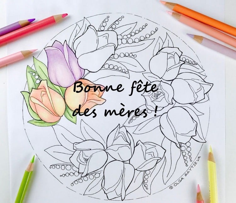 Coloriage Fete Des Meres A Imprimer 20 Pages De Fleurs Gratuites