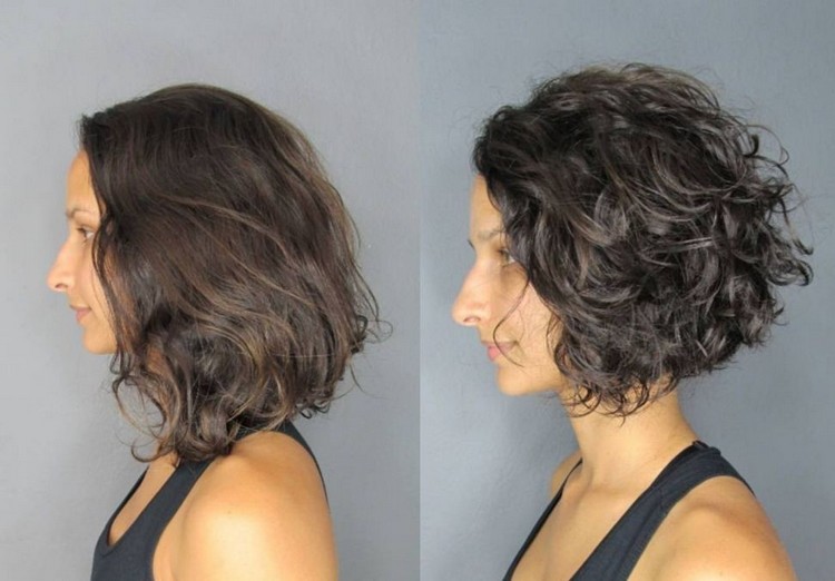 The curl makes the transitional bob hairstyle grow