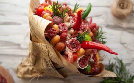 bouquet charcuterie fromage piments romarin frais