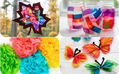 bricolage avec papier de soie facile pour enfants
