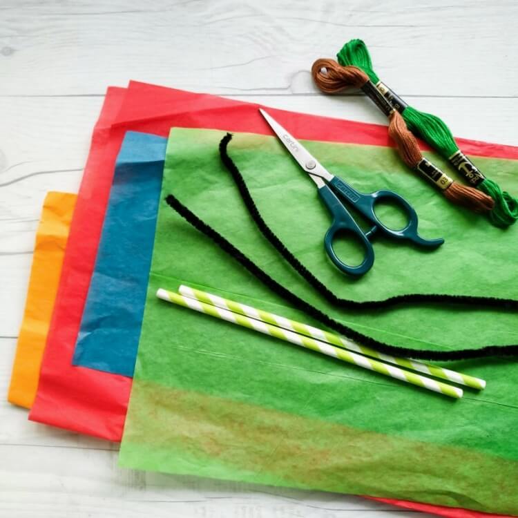 bricolage facile pour enfants avec papier de soie