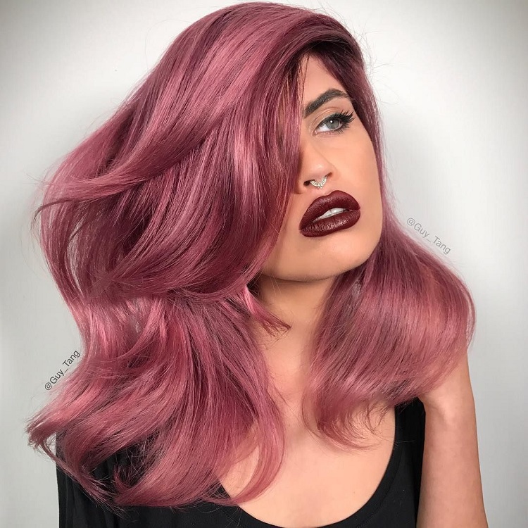 coloration cheveux rose tendance été 2021