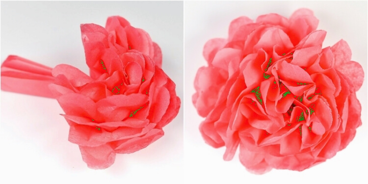 idée bricolage enfants fleur en papier de soie