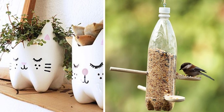 idées diy activités manuelles sur le récyclage bouteille plastique pour enfants