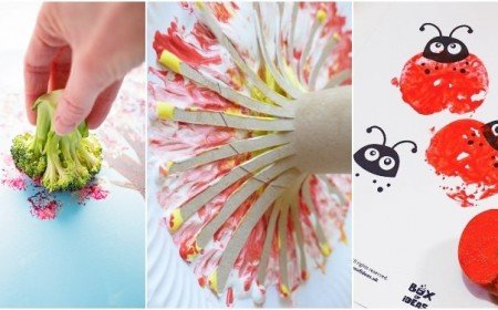 idées tutoriels peinture printemps maternelle objets recup fruits légumes