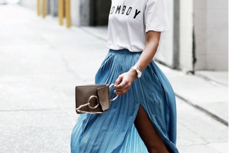 Jupe plissée longue - quelles chaussures choisir