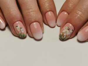 ongles florales pour le printemps