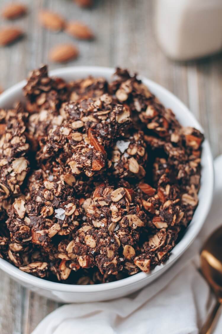 recette granola chocolat fibres proteines