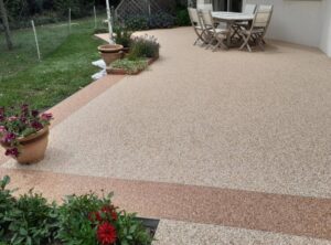 revêtement de sol terrasse tapis de pierre