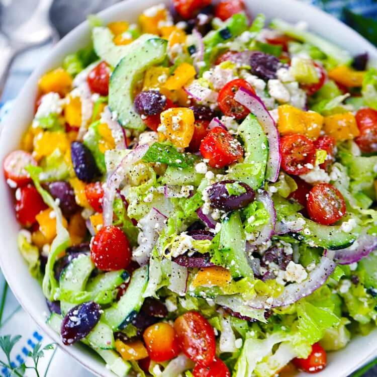 régime 5-2 principes salade grecque saucisse oignon légumes