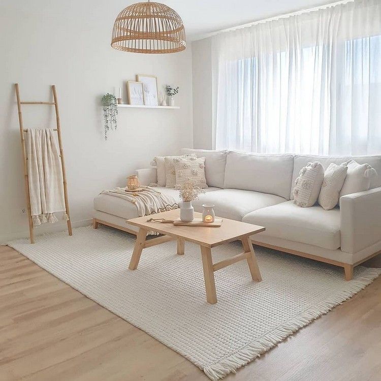 salon blanc 2021 meubles en bois