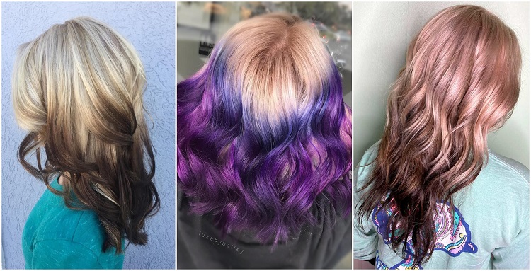 technique coloration cheveux ombré inversé blond tendance été 2021