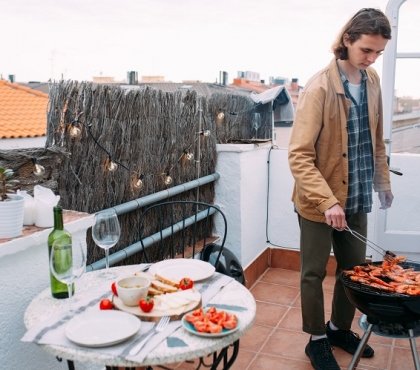 amenager un barbecue extérieur terrasse jardin balcon coin barbecue moderne