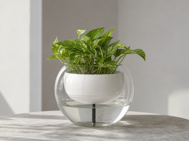 astuce auto arrosage plantes avec entonnoir