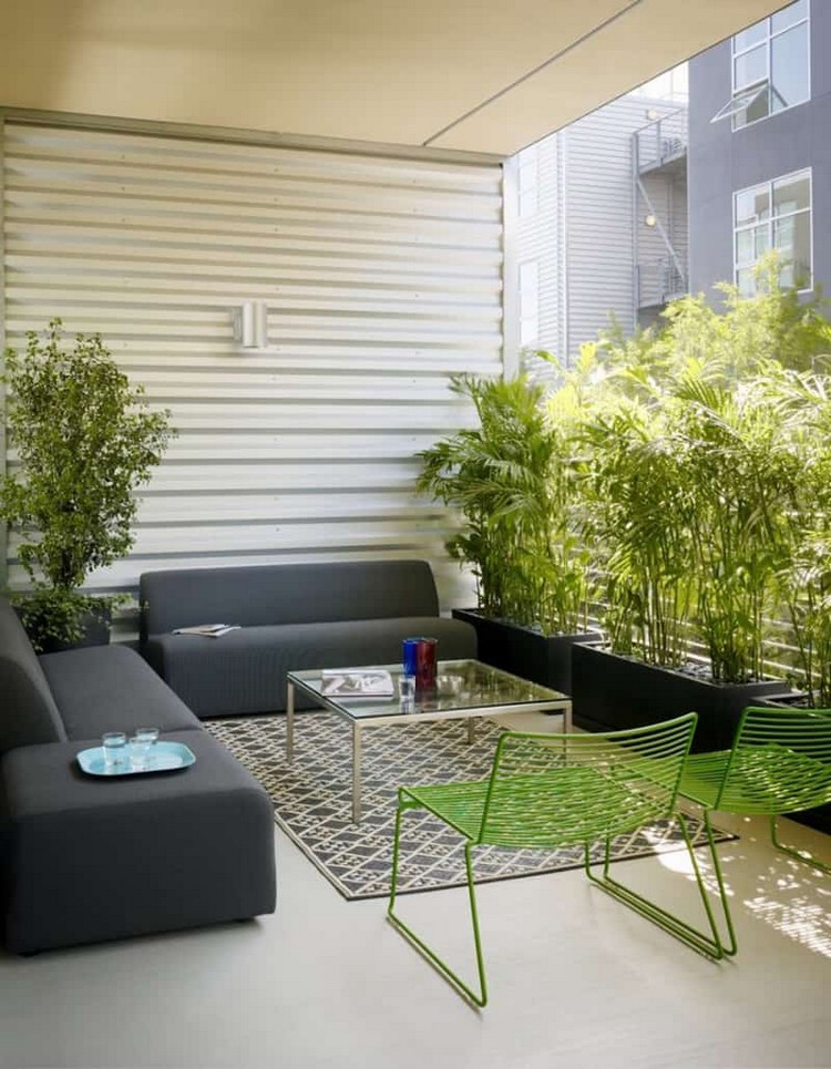 bambou pot jardinière brise vue balcon original naturel