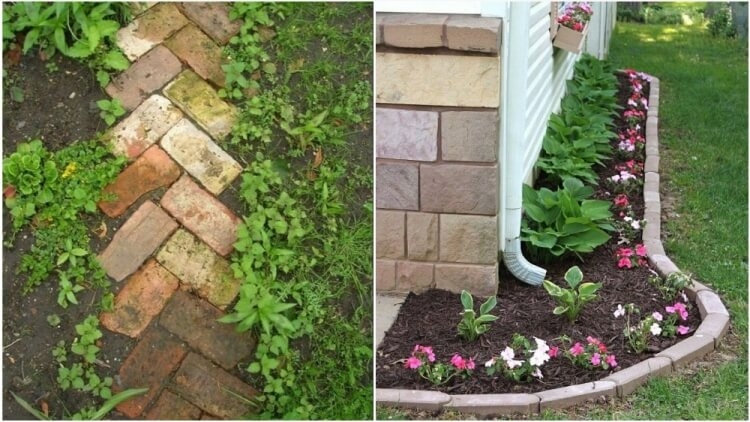 Jardin Original Idee Bordure Jardin Recup